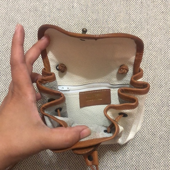 Vintage Ann Taylor leather drawstring purse - Picture 3 of 7